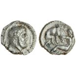 Kingdom of Paeonia, Lykkeios (c.356-335 BC), AR Tetradrachm, 12.12g, laureate head of Zeus right, r