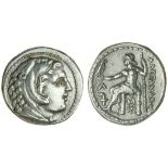 Kingdom of Macedon, Alexander III, the Great (336-323 BC), AR Tetradrachm, 17.22g, Amphipolis, head