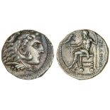 Kingdom of Macedon, Alexander III, the Great (336-323 BC), AR Tetradrachm, 16.92g, Ake, head of you