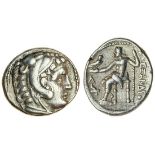 Kingdom of Macedon, Alexander III, the Great (336-323 BC), AR Tetradrachm, 17.02g, Amphipolis, head