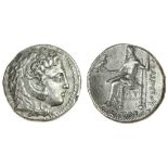 Kingdom of Macedon, Philip III (323-317 BC), AR Tetradrachm, 16.54g, Babylon, head of young Herakle