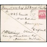 Barbados Covers and Cancellations Military Mail - see also lots 517 and 612 1894 (27 July) soldier'