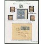 Barbados 1938-47 Definitive Issue Issued Stamps 3d. selection all with variety vertical line over h