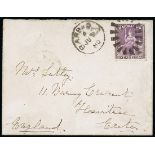 Barbados Britannia Issue Covers United Kingdom 1880 (9 June) envelope to Exeter,