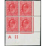 Great Britain King Edward VII Issues 1911 Harrison and Sons, Perforation 14 1d. aniline rose, Contr