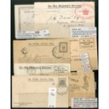 New Zealand Covers and Cards Official 1898-1957 selection of twelve items, including 1898 and 1901