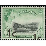 Swaziland 1961 Decimal Surcharge Issue 1c. on 1d. black and emerald, surcharge double, unmounted mi