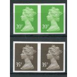 Great Britain Queen Elizabeth II Issues 1971-2012 Machins Elliptical Perforations: 20p. bright gree