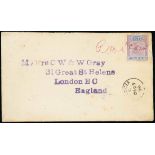 St. Lucia 1898 (23 Dec.) envelope ex the Gray correspondence to London,