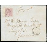 Montserrat 1890 (31 Jan.) envelope to Jamaica,