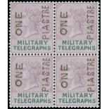 Telegraph Stamps Military Telegraphs Egypt - 1886 Frontier Field Force 1886 (July) "one piastre" on