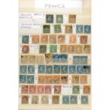 France 1852-2005 mint and used selection housed in a red stockbook,