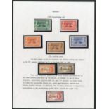 Barbados 1939 Tercentenary of General Assembly Issue Specimen Stamps ½d. to 3d. set of five and 194