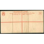 Barbados Postal Stationery Registered Envelopes Queen Victoria unused collection (40) offering a co