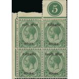 South West Africa 1923 (Sept.-26 (Oct.) Setting III, Thinner Lettering and Smaller Stops ½d. green