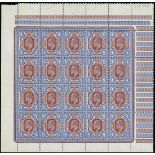 Great Britain King Edward VII Issues 1911-13 Somerset House 9d. dull reddish purple and blue, compl