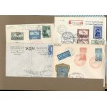 Collections and Ranges Selection of 155 Air Mail covers contained in an album,