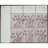 Telegraph Stamps Military Telegraphs Egypt - 1886 Frontier Field Force 1886 (July) 0.25 P.T. on 3d.