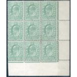 Great Britain King Edward VII Issues 1911 Harrison and Sons, Perforation 15 x 14 ½d. pale bluish gr