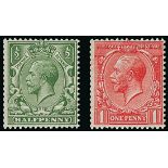 Great Britain King George V Issues 1913 Multiple Cypher ½d. and 1d., unmounted mint,