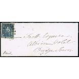 Barbados Britannia Issue Covers Inland Mail 1871 (2 Mar.) small envelope used within Bridgetown to