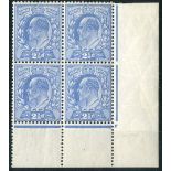 Great Britain King Edward VII Issues 1911 Harrison and Sons, Perforation 14 2½d. deep bright blue,