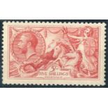 Great Britain King George V Issues 1918-19 Bradbury, Wilkinson 5/- rose-carmine, unmounted mint; fi