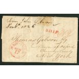 Barbados Early Letters and Handstamps 1826 ( Oct.) entire letter (small fault at top)