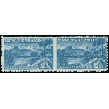 New Zealand 1902-07 Local Print, Single Lined Watermark, Perf. 11 2½d. blue Lake Wakatipu, horizont