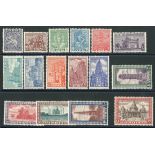 India 1949-52 3p. to 15r., original gum;