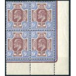 Great Britain King Edward VII Issues 1911-13 Somerset House 9d. unlisted deep dull reddish purple a