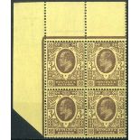 Great Britain King Edward VII Issues 1911 Harrison and Sons, Perforation 15 x 14 3d. unlisted deep