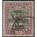 Sudan Army Service Stamps 1906-11 10p. black and mauve;