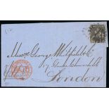 Barbados Britannia Issue Covers United Kingdom 1871 (25 Nov.) entire to London,