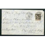 South Africa Boer War 1900 (25 Apr.) envelope from France addressed to Colonel Sir Neville Chamberl