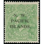 New Guinea 1918-22 ½d. with watermark inverted, large part original gum;