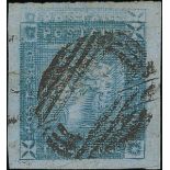 Mauritius 1859 Lapirot, 2d. blue, intermediate impression with four good to large margins, positio