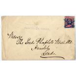 Leeward Islands 1903 envelope from an unknown island to Leeds,