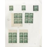 Barbados 1938-47 Definitive Issue Issued Stamps A mint collection mounted on leaves with typed deta