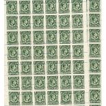 Gibraltar 1938-51 ½d. deep green, imperforate working proof on unwatermarked paper with blue securi