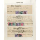 Telegraph Stamps Military Telegraphs Sudan Issues 1899-1901 complete form and group of telegraph re