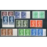 Great Britain Queen Elizabeth II Issues 1971-2012 Machins A selection of imperforate pairs