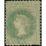 South Australia Official Stamps 1874-77 watermark Large Star, perf 11½-12½, 1d. deep yellow-green,