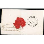 Barbados Early Letters and Handstamps 1821 (Oct.) entire letter to Edinburgh,