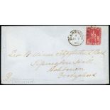 Barbados Britannia Issue Covers United Kingdom 1882 (9 Jan.) envelope to Sir William Fitzherbert in