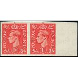 Great Britain King George VI Issues 1941-42 Lighter Colours 1d. pale scarlet, watermark upright, im