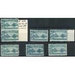 New Zealand 1902-07 Local Print, Single Lined Watermark, Perf. 11 2/- Milford Sound, pair and five