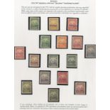 Barbados 1937-66 Local Specimen Overprints 1937 Coronation set, 1938-47 set of sixteen with additio