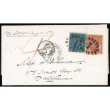 Barbados Britannia Issue Covers United States of America 1867 (24 Aug.) entire letter to Baltimore,