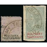 Telegraph Stamps Military Telegraphs Egypt - 1886 Frontier Field Force 1886 1d. lilac and black and